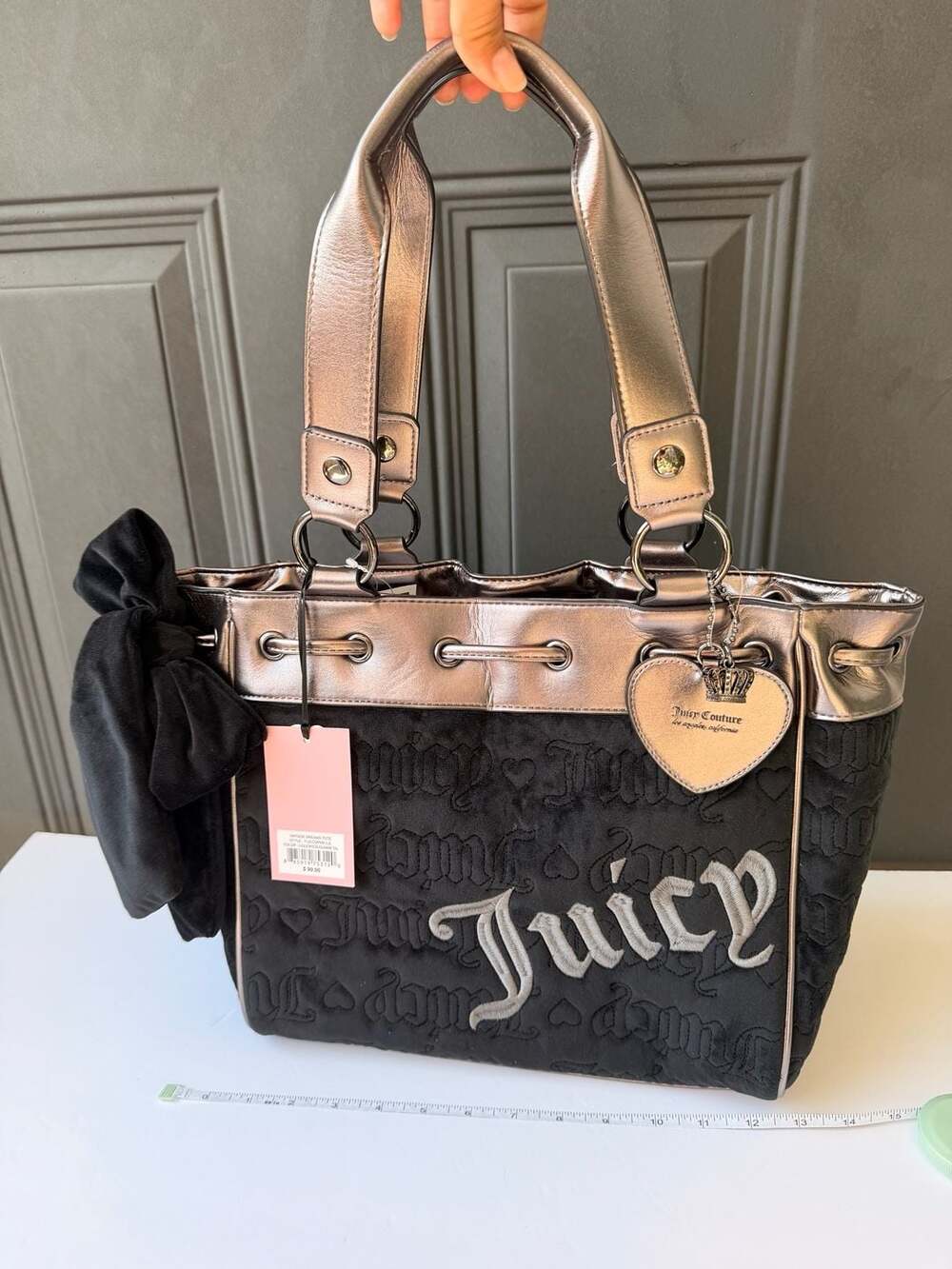 Juicy Couture Vintage Dreams Tote Bag Liquorice/Gunmetal